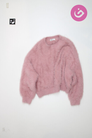 Dievčenský sveter H&M, farba ružová, veľkosť 134
